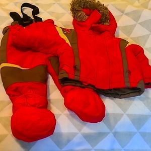 Genevieve Lapierre Baby girl Toddler Snowsuit Two Peace Pink Si